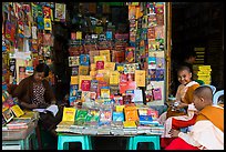 Nuns at bookstore, Shwedagon Pagoda. Yangon, Myanmar