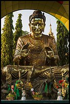Huge buddha statue, Botataung Pagoda. Yangon, Myanmar ( color)