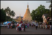 Food stalls near Botataung Pagoda. Yangon, Myanmar ( color)