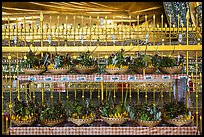 Baskets of fruit offerings, Chauk Htat Kyi Pagoda. Yangon, Myanmar ( color)