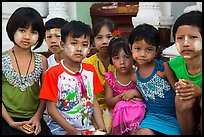 Children, Shwedagon Pagoda. Yangon, Myanmar