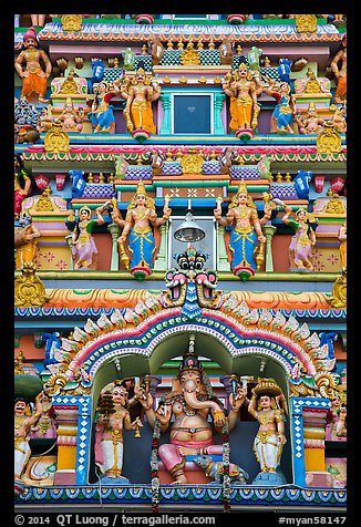 Hindu temple. Yangon, Myanmar (color)