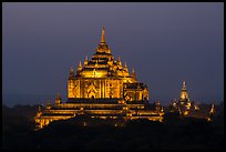 Thatbyinnyu temple at night. Bagan, Myanmar ( color)