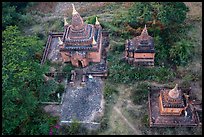 Temple seen from the air. Bagan, Myanmar