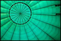 Looking up inside hot air balloon. Bagan, Myanmar ( color)