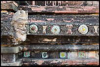 Brickwork detail, Sulamani temple. Bagan, Myanmar