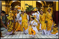 Children during Shinbyu ceremony, Mahamuni Pagoda. Mandalay, Myanmar ( color)