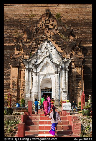 Mingun Pagoda entrance, Mingun. Myanmar (color)