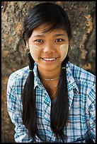 Young woman with sweet smile, Ava. Myanmar ( color)