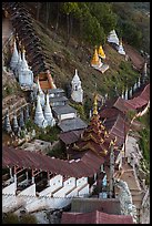 Hsaungdan (covered stairway) to the caves. Pindaya, Myanmar ( color)