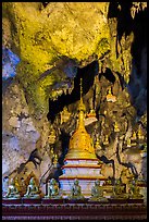 Cavern in the interior of Pindaya Caves. Pindaya, Myanmar ( color)
