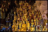 Buddha statues of all sizes near entrance of Pindaya Caves. Pindaya, Myanmar ( color)