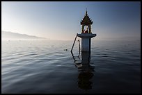 Shrine in the middle of the lake. Inle Lake, Myanmar ( color)