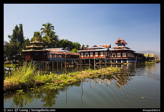 Nga Phe Kyaung monastery. Inle Lake, Myanmar (color)