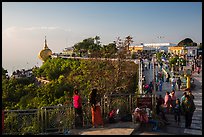 Golden rock and Kyaiktiyo Pagoda precincts. Kyaiktiyo, Myanmar ( color)