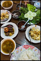 Typical Burmese lunch. Bago, Myanmar ( color)