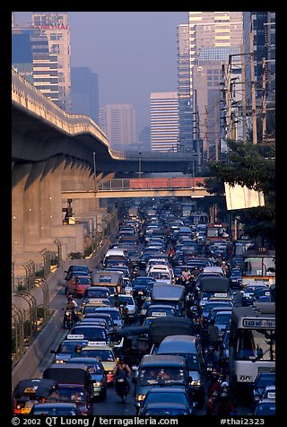 Traffic jam. Bangkok, Thailand (color)