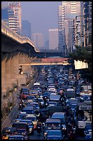 Traffic jam. Bangkok, Thailand (color)