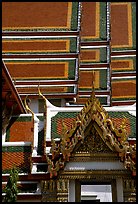 Roofs, Wat Pho. Bangkok, Thailand (color)