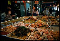 Variety of spicy foods in a market. Bangkok, Thailand (color)