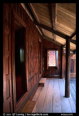 Teak house. Muang Boran, Thailand (color)