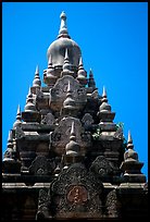 Srivijaya-period stupa of Hindu-Buddhist style. Muang Boran, Thailand (color)