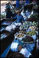 Fruit for sale, floating market. Damonoen Saduak, Thailand (color)