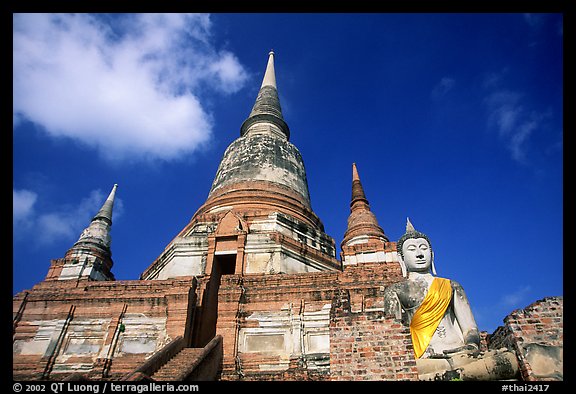 Wat Chai Mongkon. Ayutthaya, Thailand (color)