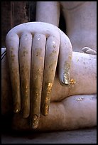 Hand of monumental Buddha image, Wat Si Chum. Sukothai, Thailand (color)