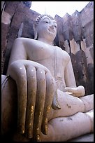 Monumental Buddha image, Wat Si Chum. Sukothai, Thailand (color)