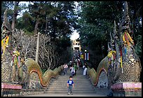 Naga (snake) staircase leading to Wat Phra That Doi Suthep. Chiang Mai, Thailand ( color)