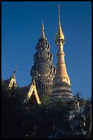 Wat Kuu Tao, with its unique chedi of Yunnanese design. Chiang Mai, Thailand