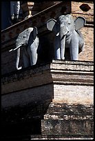 Elephants at Wat Chedi Luang. Chiang Mai, Thailand