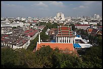 View of temples and city. Bangkok, Thailand