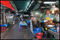 Food stall in alley. Bangkok, Thailand (color)