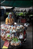 Food for sale on back of motorbike. Thailand