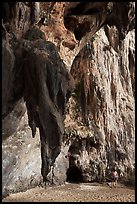 Rock climbers on limestone cliff, Railay. Krabi Province, Thailand