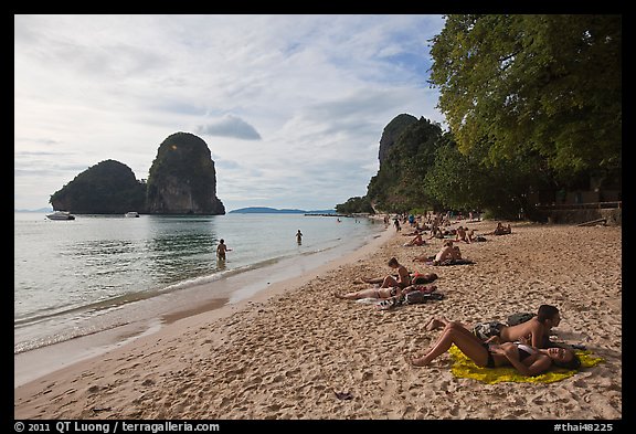 Hat Tham Phranang, Rai Leh. Krabi Province, Thailand (color)