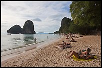 Hat Tham Phranang, Rai Leh. Krabi Province, Thailand (color)