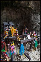 Tham Phra Nang (princess cave) shrine, Railay. Krabi Province, Thailand ( color)