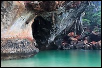 Sea cave, Rai Leh. Krabi Province, Thailand (color)