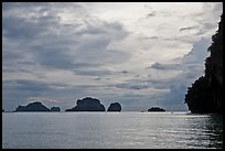 Offshore limestone islets, Railay. Krabi Province, Thailand ( color)