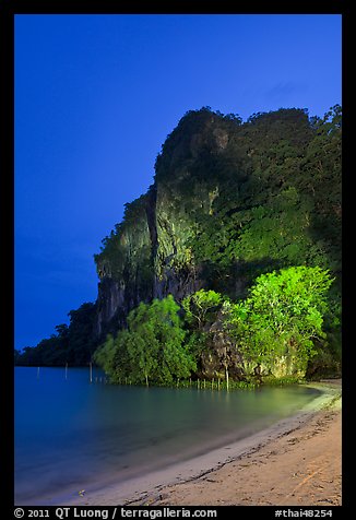 Railay East beach at night. Krabi Province, Thailand