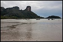 Mud flats and bay at low tide, Rai Leh East. Krabi Province, Thailand