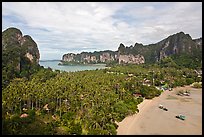 Railay peninsual seen from Laem Phra Nang. Krabi Province, Thailand