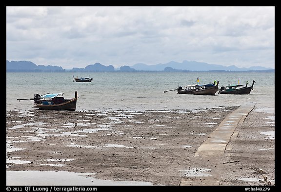 Rai Leh East at low tide. Krabi Province, Thailand