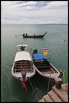 Boats and Adaman Sea, Ao Nammao. Krabi Province, Thailand ( color)