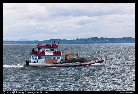 Fishing boat, Andaman Sea. Krabi Province, Thailand (color)