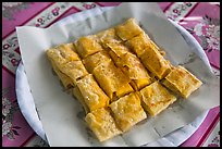 Thai pancake on plate, Tonsai village, Phi-Phi island. Krabi Province, Thailand