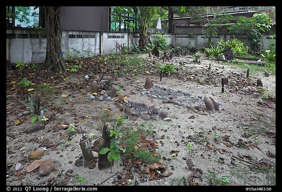 Muslim burying grounds, Ko Phi-Phi island. Krabi Province, Thailand (color)